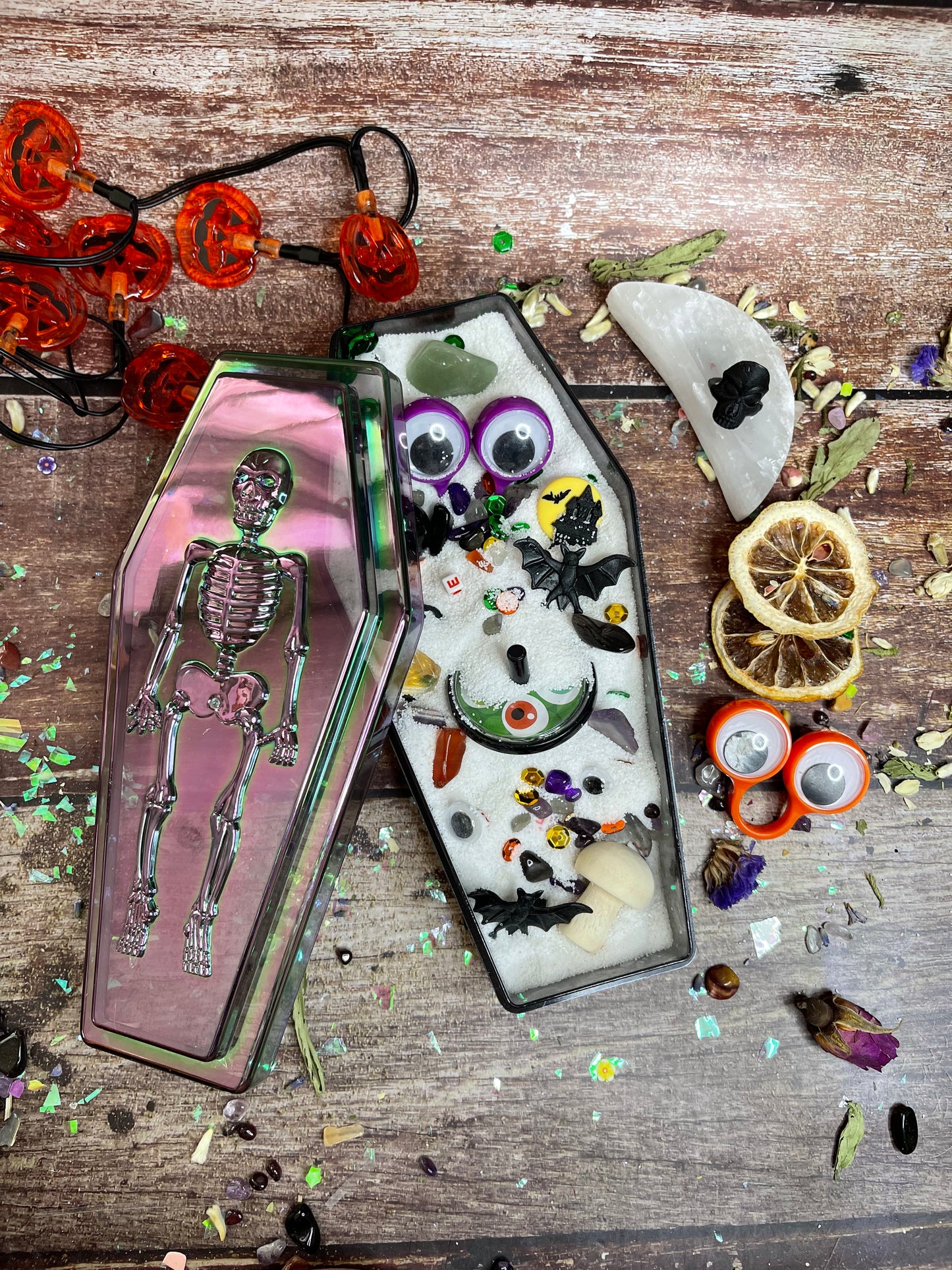 Kid’s Crystal Halloween Sensory Coffin