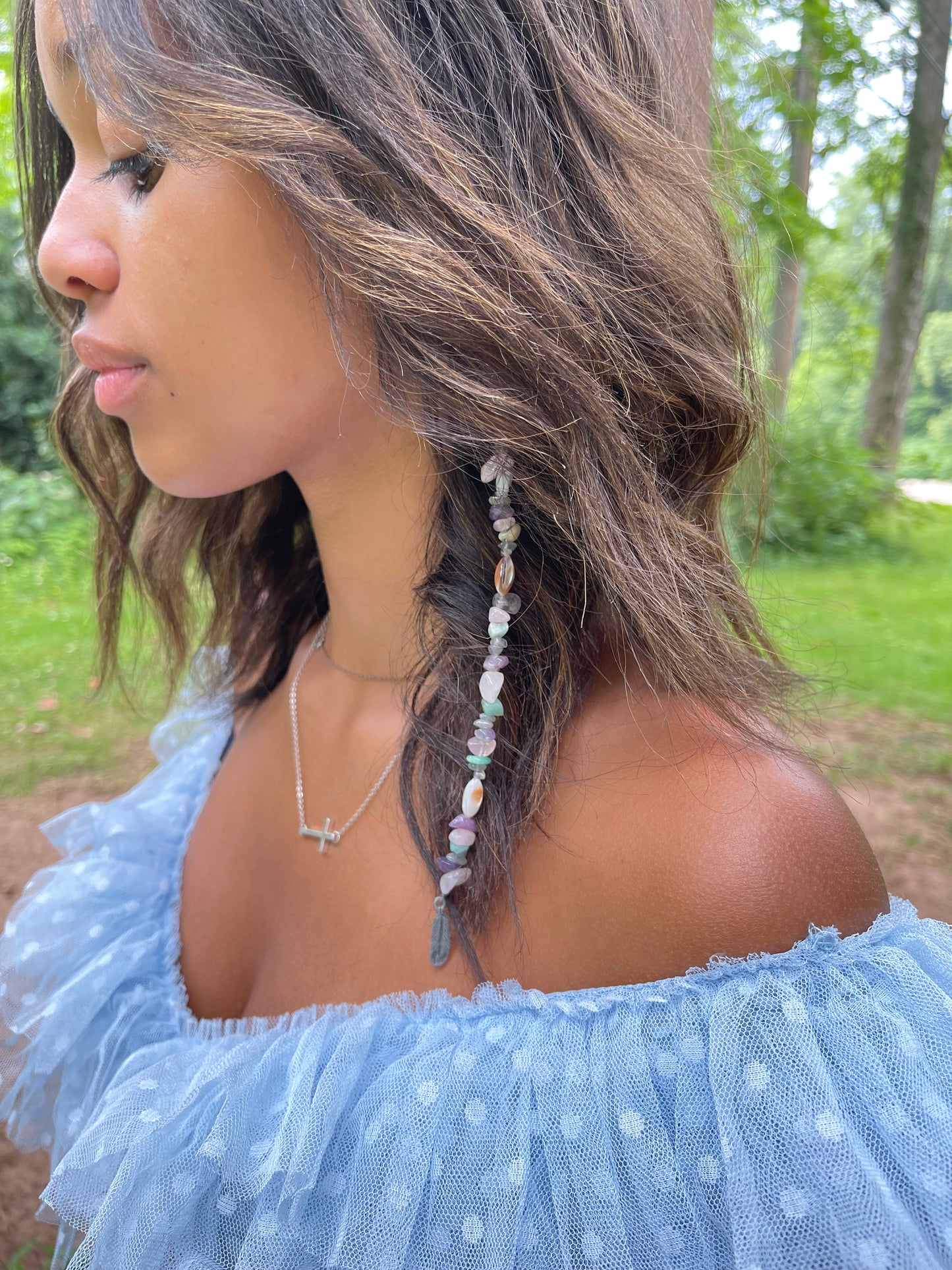Feather Charm Enchanted Crystal Hair Extension