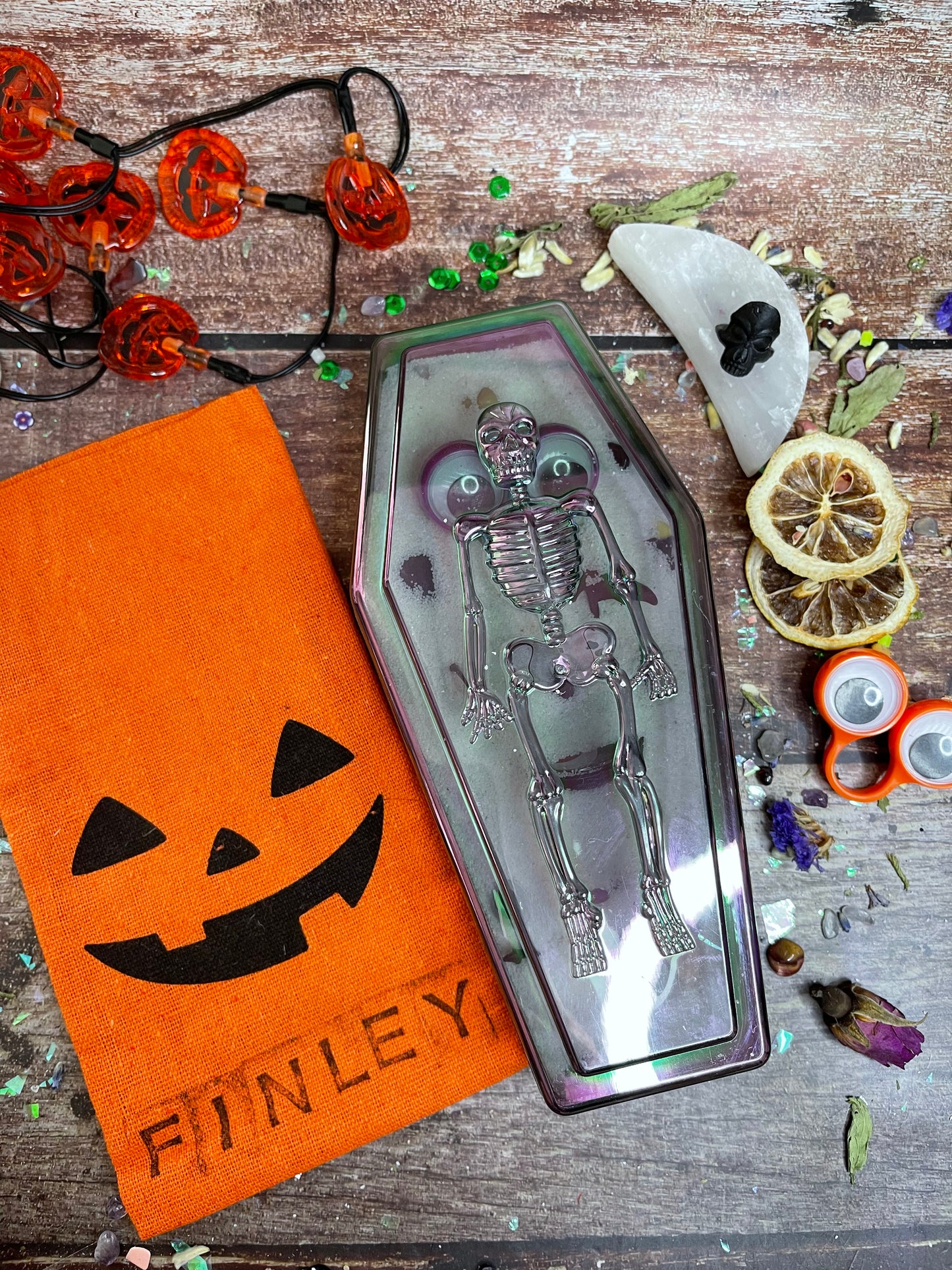 Kid’s Crystal Halloween Sensory Coffin